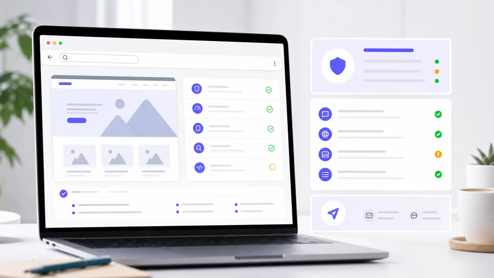 Interface visual de diagnóstico técnico por URL pública sem pedido de credenciais