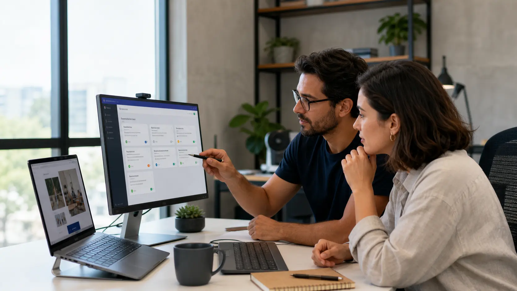 Profissionais revisando fila de manutenção de software em um ambiente de PME